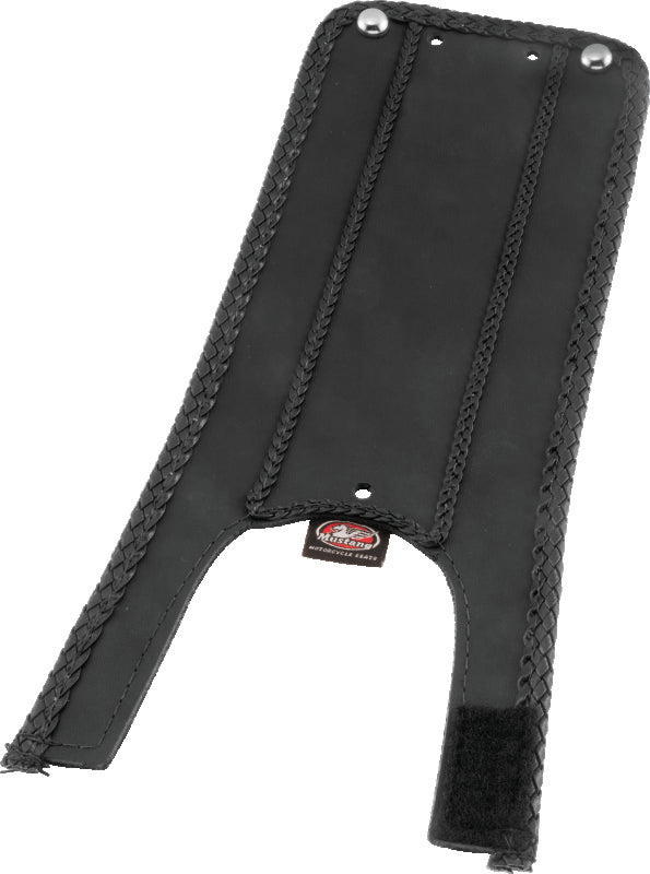 Mustang 84-06 Harley Standard Rear Tire Wide Touring Std Solo Seat w/Driver Backrest - Black Solo Motorcycle Seats Mustang Motorcycle