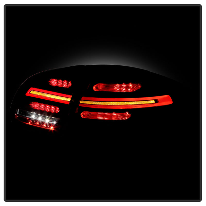 Spyder Porsche Cayenne 958 11-14 LED Tail Lights - Sequential Signal - Black Tail Lights SPYDER