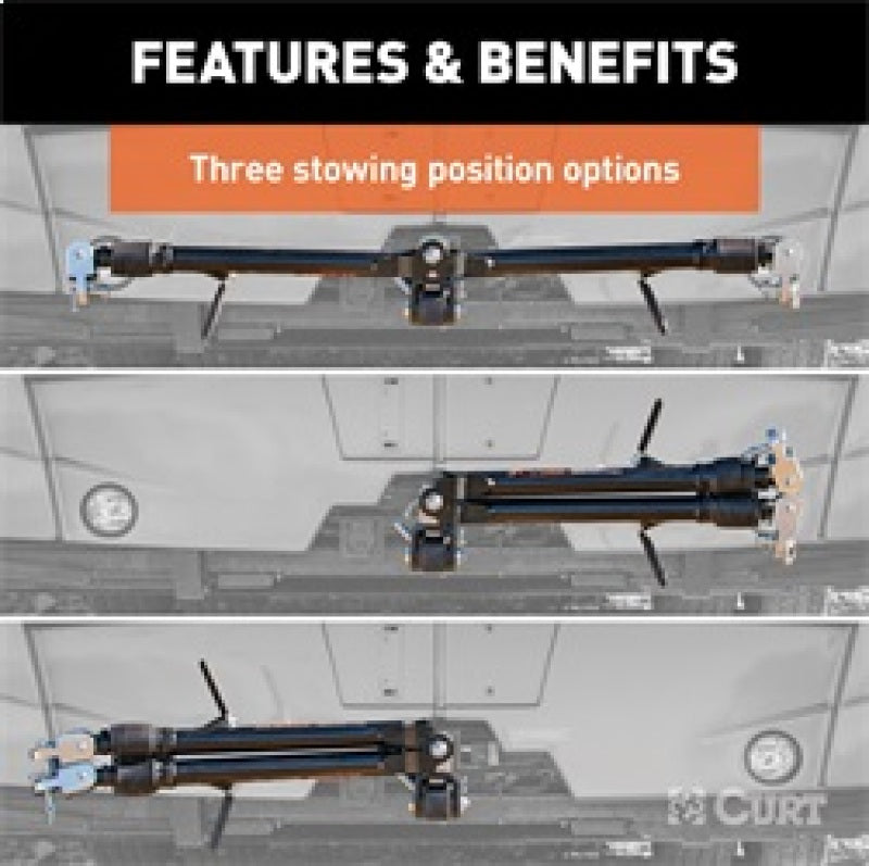 RockJock Curt Rambler Steel RV Tow Bar 7500lbs 2in Shank Tow Bars RockJock