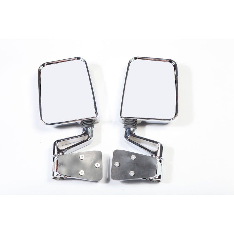 Rugged Ridge 87-02 Jeep Wrangler YJ/TJ Chrome Dual Focus Door Mirror Kit Exterior Trim Rugged Ridge