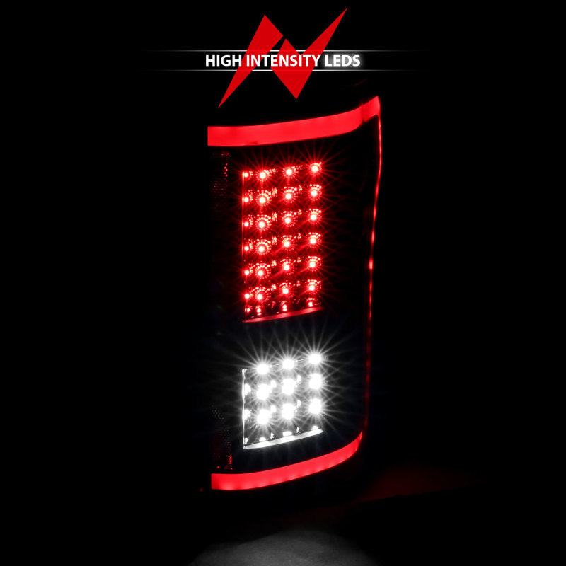 ANZO 15-17 Ford F-150 LED Taillights Black w/ Sequential Tail Lights ANZO