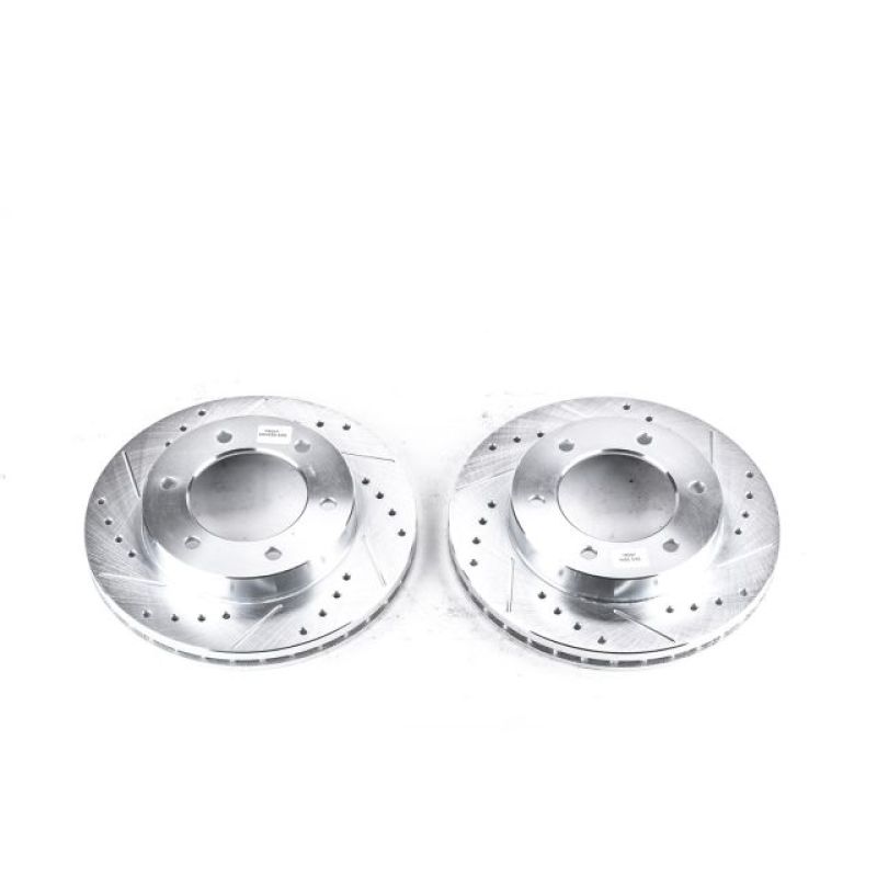 Power Stop 2002 Honda Passport Front Evolution Drilled & Slotted Rotors - Pair Brake Rotors - Slot & Drilled PowerStop