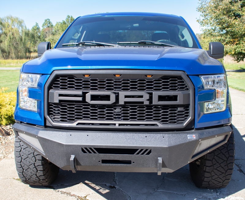 Fishbone Offroad 15-17 Ford F150 Front Bumper - Black Bumpers - Steel Fishbone Offroad