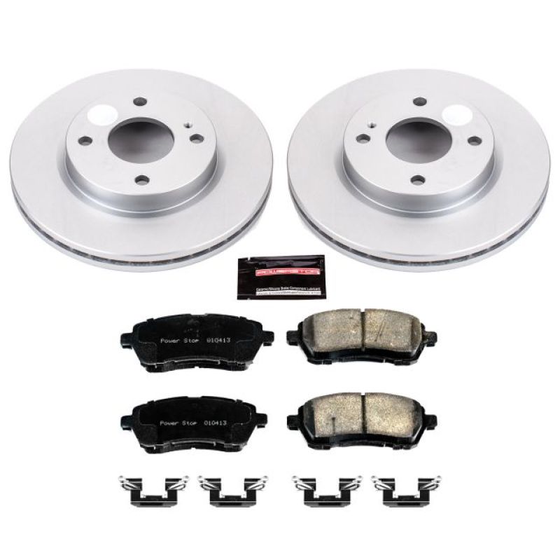 Power Stop 11-19 Ford Fiesta Front Z17 Evolution Geomet Coated Brake Kit Brake Kits - Performance Blank PowerStop