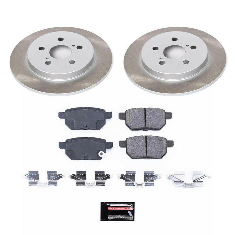 Power Stop 17-22 Toyota Prius Prime Rear Semi-Coated Rotor Kit Brake Kits - Performance Blank PowerStop