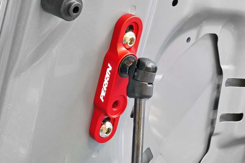 PERRIN 15+ Subaru WRX/STI High-Lift Hood Brackets - Red Hood Struts Perrin Performance
