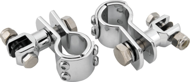 Bikers Choice Chrome Engine Guard Footpeg Mount for 1 1/4 Inch Tube. Uses Male Pegs Footpegs Bikers Choice