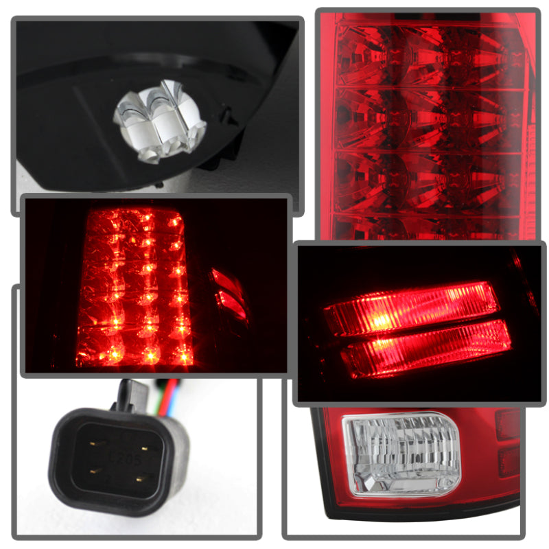 Spyder Dodge Ram 1500 13-14 13-14 LED Tail Lights LED Model only - Red Clear ALT-YD-DRAM13-LED-RC Tail Lights SPYDER