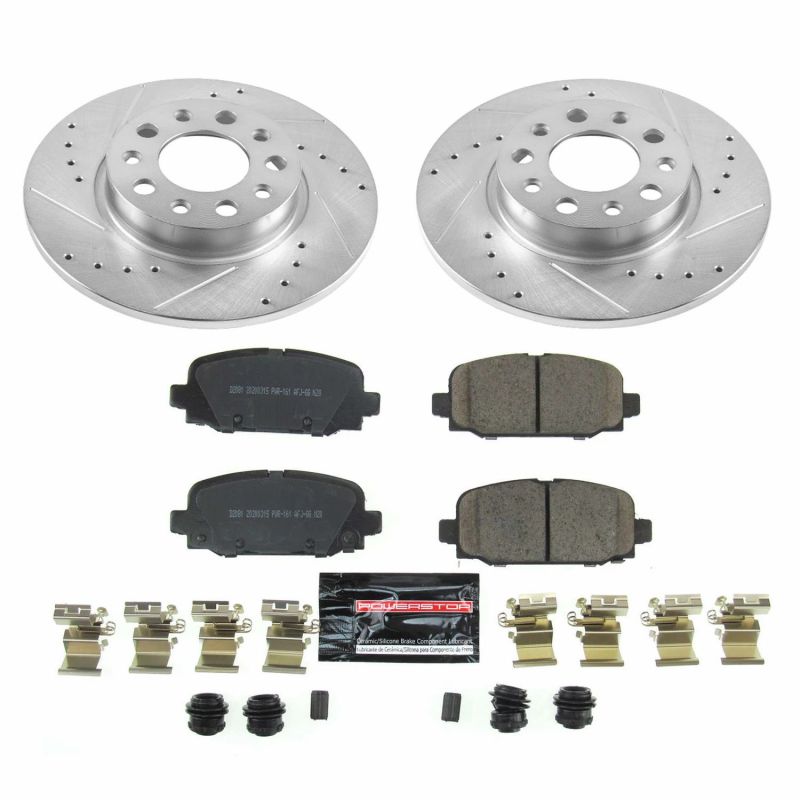 Power Stop 17-19 Jeep Compass Rear Z23 Evolution Sport Brake Kit Brake Kits - Performance D&S PowerStop