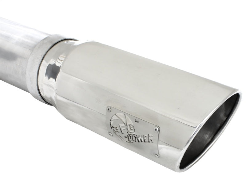 aFe Atlas 5in DPF-Back Aluminized Steel Exh Dodge RAM Diesel 13-14 6.7L (td) Mega Cab w/Polished Tip DPF Back aFe