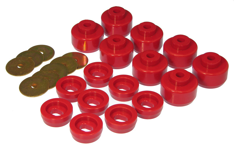 Prothane 99-07 Chevy Silverado Canadian Model Body Mount - Red Bushing Kits Prothane