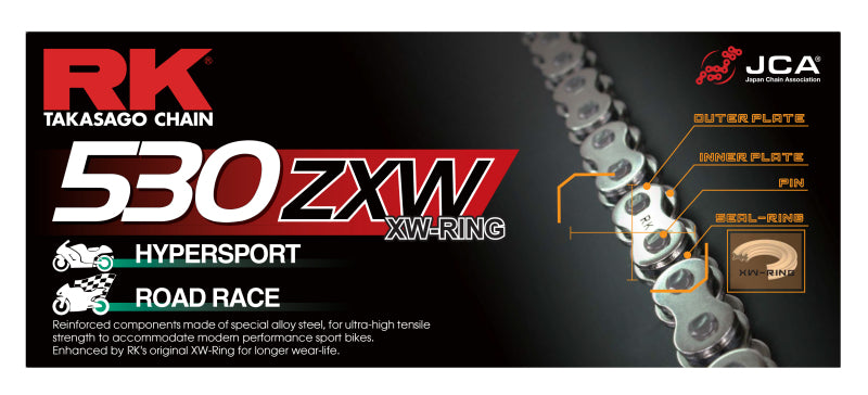 RK Chain CC530ZXW-130L XW-Ring - Chrome Chains RK Chain