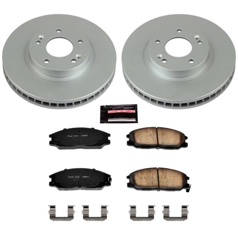 Power Stop 01-06 Hyundai Santa Fe Front Z17 Evolution Geomet Coated Brake Kit Brake Kits - Performance Blank PowerStop