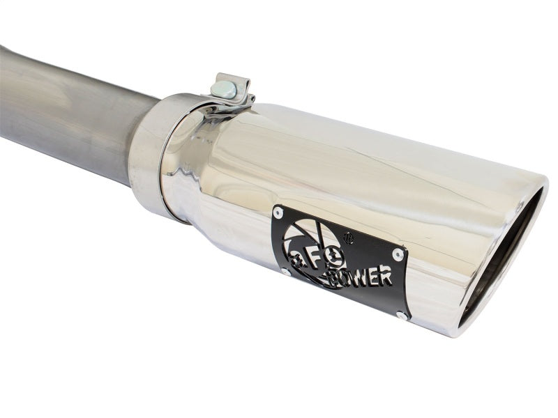 aFe MACHForce XP Exhaust 3in SS Dual Side Exit CB w/ Polish Tips 15 Ford F150 Ecoboost V6-2.7L/3.5L Catback aFe