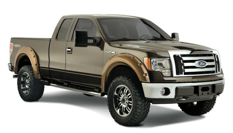 Bushwacker 09-14 Ford F-150 Styleside Max Pocket Style Flares 4pc 67.0/78.8/97.4in Bed - Black Fender Flares Bushwacker