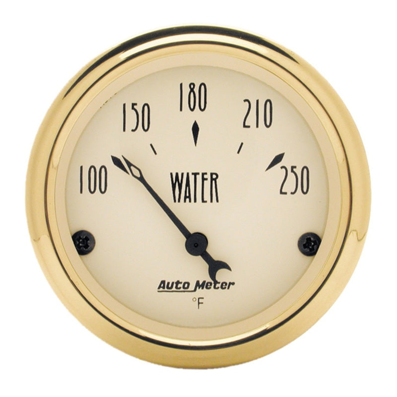 AutoMeter Gauge Water Temp 2-1/16in. 250 Deg. F Elec Golden Oldies Gauges AutoMeter