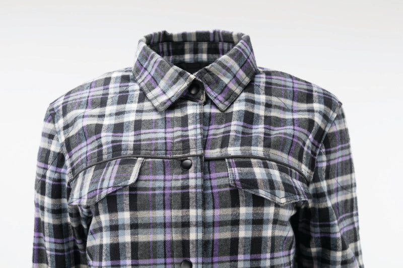 Kuryakyn Leather By River Road Cameo Flannel Moto Shirt Womens - Small Shirts Kuryakyn