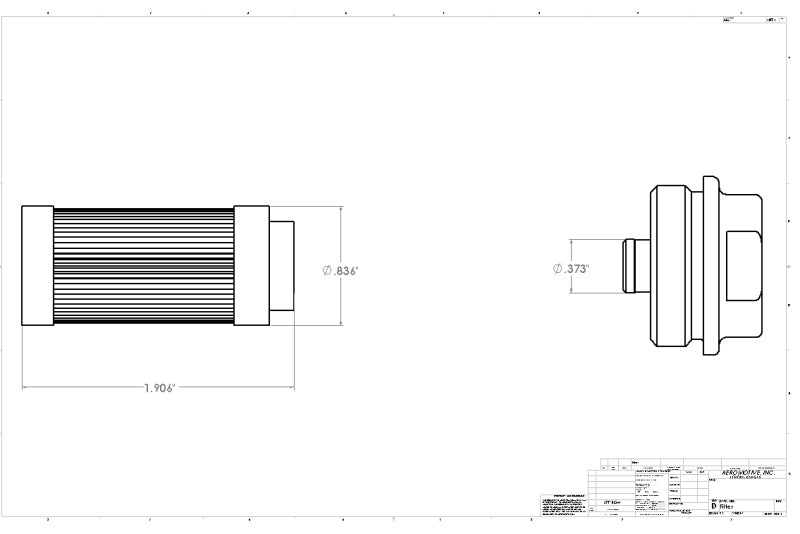Aeromotive Replacement 100 Micron SS Element (for 12316 Filter Assembly) Fuel Filters Aeromotive