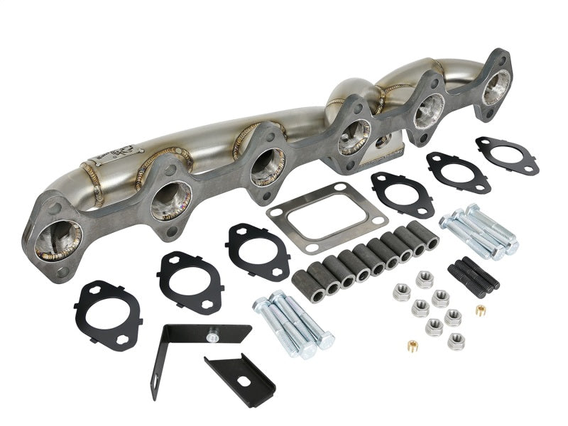 aFe Twisted Steel Header w/ T4 Turbo Manifold 03-07 Dodge Diesel L6-5.9L Headers & Manifolds aFe