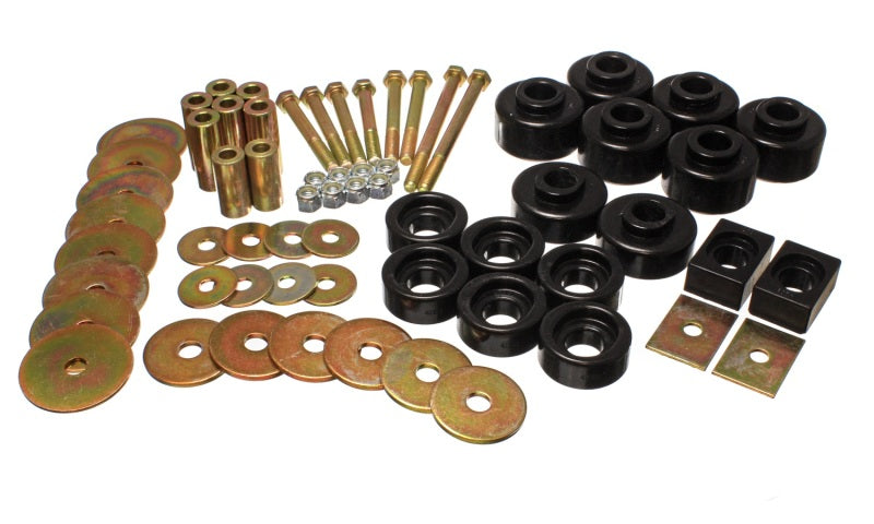 Energy Suspension 97-03 Ford F-250/F-150 4WD/2WD Black Body Mount Bushing Kits Energy Suspension