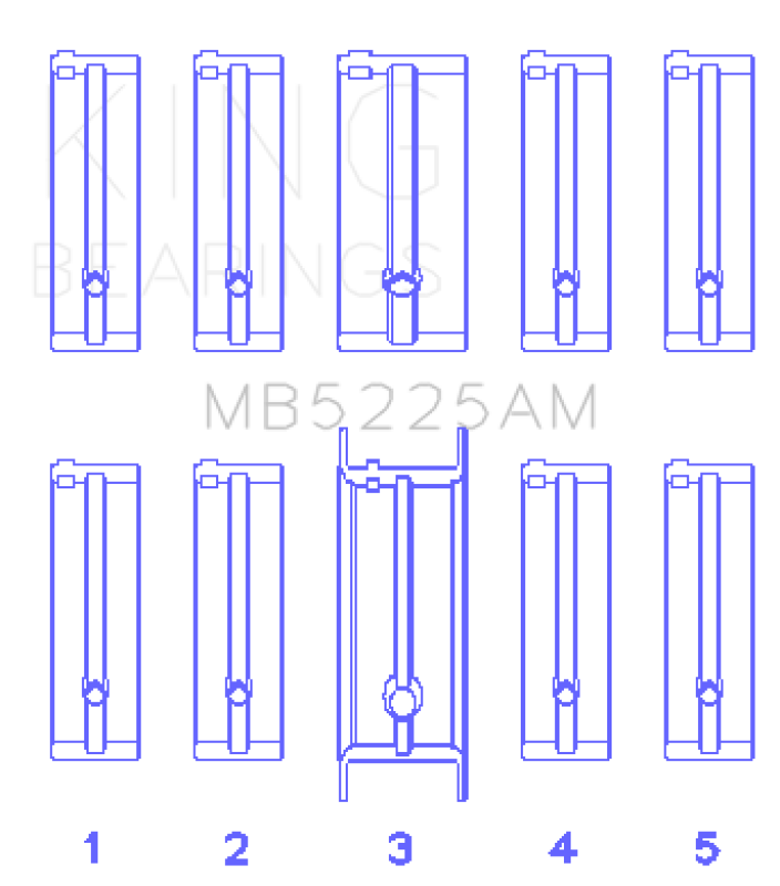 King Engine Bearings Mazda 626 F8 (Size STD) Main Bearing Set Bearings King Engine Bearings