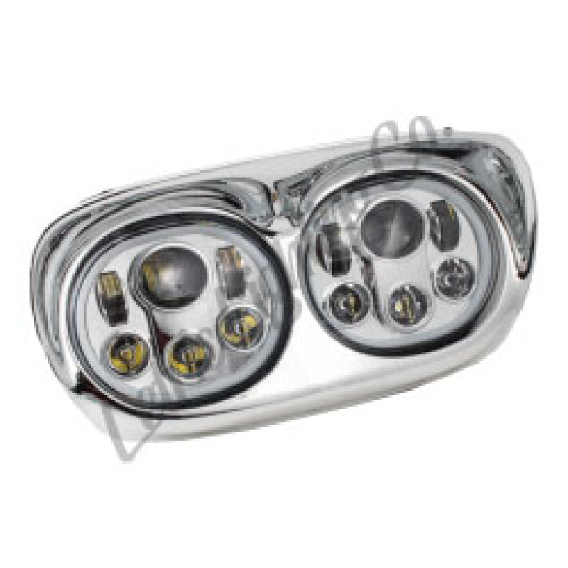 Letric Lighting Headlight Dual W/Halo 5.75in Chrome Headlights Letric Lighting