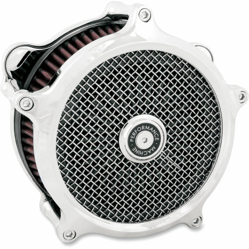 Performance Machine Air Cleaner Slim - Chrome Air Filters - Direct Fit Performance Machine