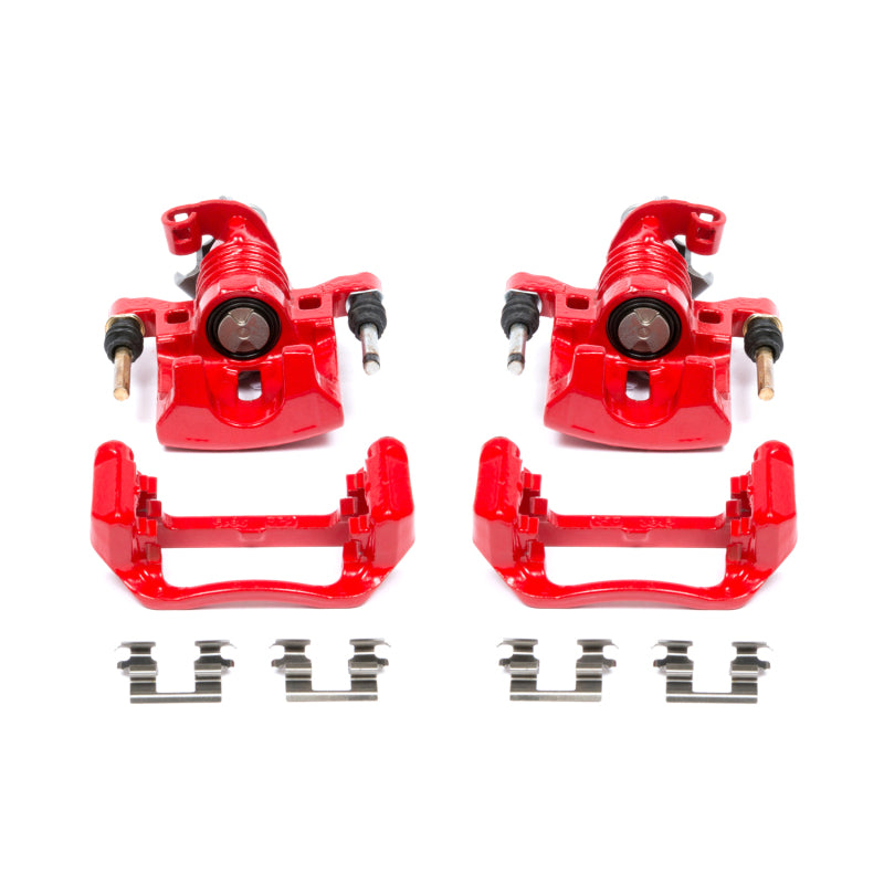 Power Stop 04-05 Pontiac Grand Prix Rear Red Calipers w/Brackets - Pair Brake Calipers - Perf PowerStop