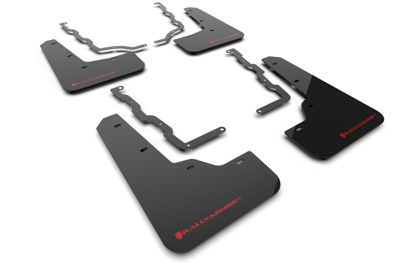 Rally Armor 20-25 Ford Puma ST Black Mud Flap w/Red Logo Mud Flaps Rally Armor