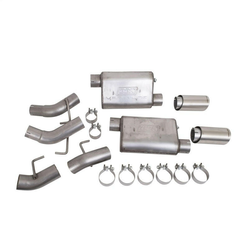 BBK Vari-Tune Axle Back Exhaust Kit 2 Adjustable Performance Mufflers 2-3/4 Pipe 4 in. Tips Axle Back BBK