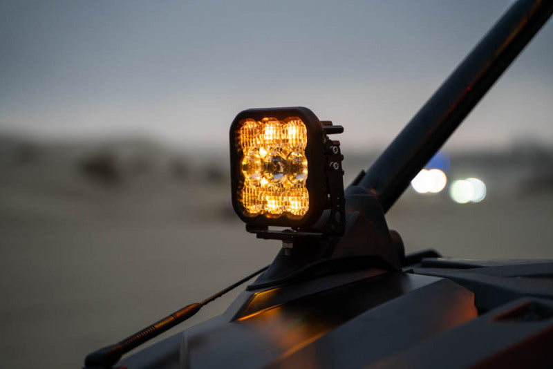 Diode Dynamics 20-Present Polaris RZR A-Pillar LED Pod Kit SS5 Sport - White Combo Light Bars & Cubes Diode Dynamics