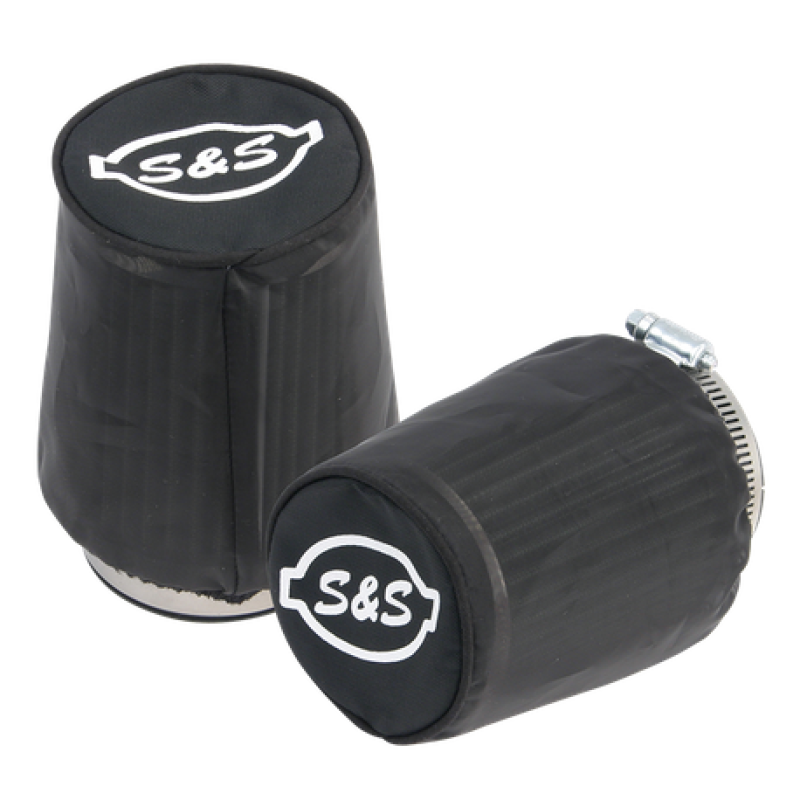 S&S Cycle Air Filter Cover For Tapered S&S Tuned Induction Filters - Black Nylon - 2 Pack Air Filters - Direct Fit S&S Cycle