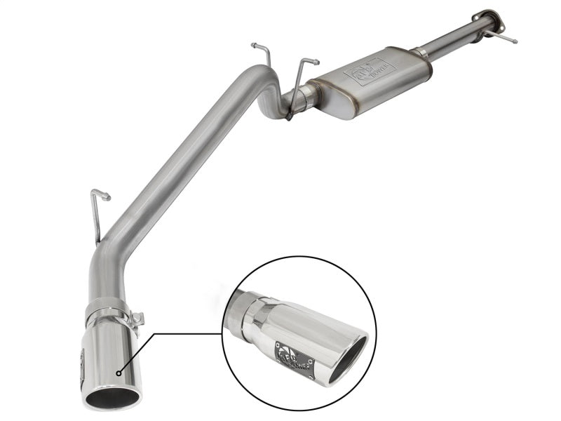 aFe Mach Force-XP Exhaust 3in CB SS 15-17 GM Colorado/Canyon 2.5L/3.6L Side Exit w/ Polished Tip Catback aFe