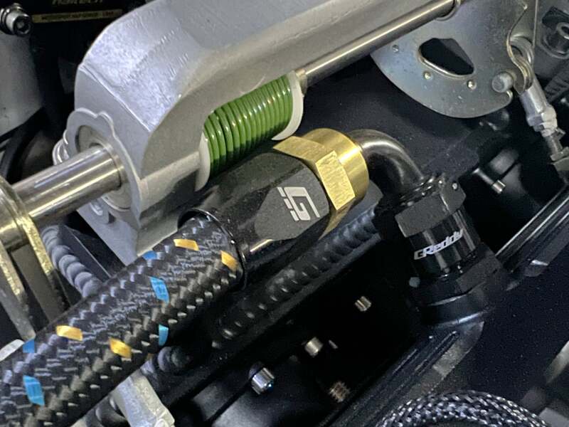 GReddy AN06 STRAIGHT HOSE END SWIVEL BLACK/GOLD ANODIZED Oil Line Kits GReddy