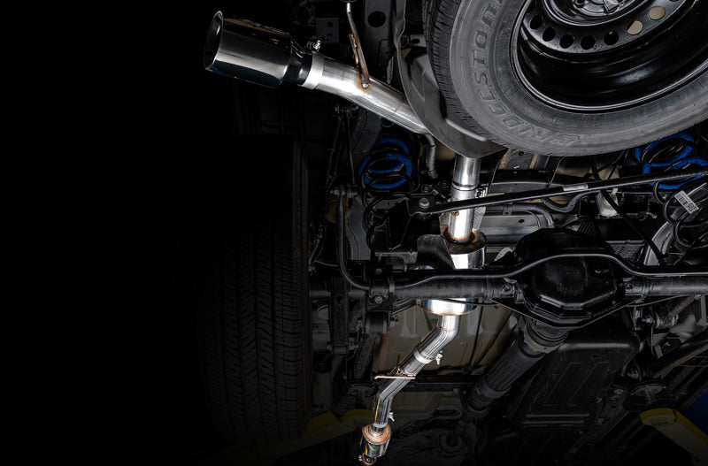 AWE Tuning 20-21 Jeep Gladiator JT 3.6L Tread Edition Cat-Back Single Side Exhaust - Diamond Blk Ti Catback AWE Tuning