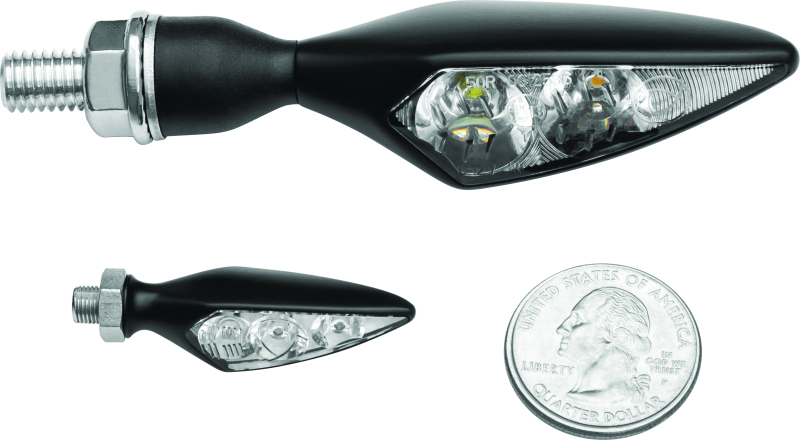 Kuryakyn Rhombus Amber Front Left/ Right Rear Satin Black Light Bars & Cubes Kuryakyn