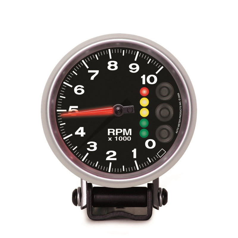 Autometer Elite 3 3/4inch 10K RPM Tachometer w/ Pit Road Speed Lights and Peak Memory Gauges AutoMeter