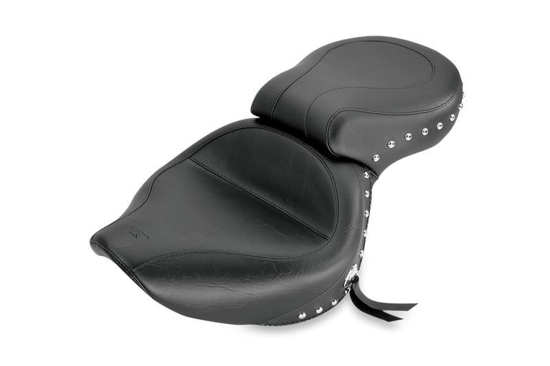 Mustang 01-08 Honda VT750DC Spirit Wide Touring 1PC Seat w/Studs- Black One-Piece Motorcycle Seats Mustang Motorcycle