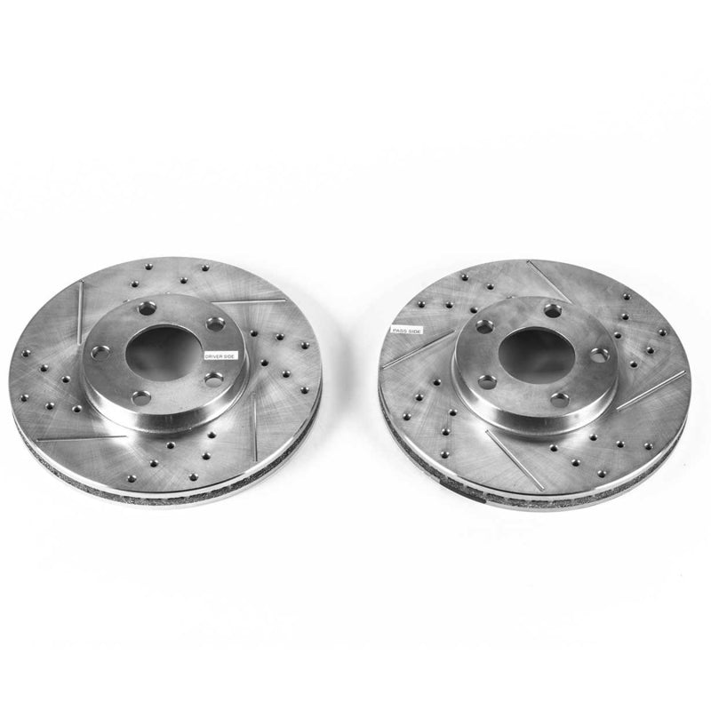 Power Stop 1998 Volkswagen Passat Front Drilled & Slotted Rotor - Pair Brake Rotors - Slot & Drilled PowerStop