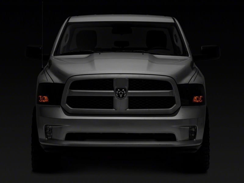 Raxiom 09-18 Dodge RAM 1500 Axial OEM Rep Headlights w/ Single Bulb- Chrome Housing (Smoked Lens) Headlights Raxiom