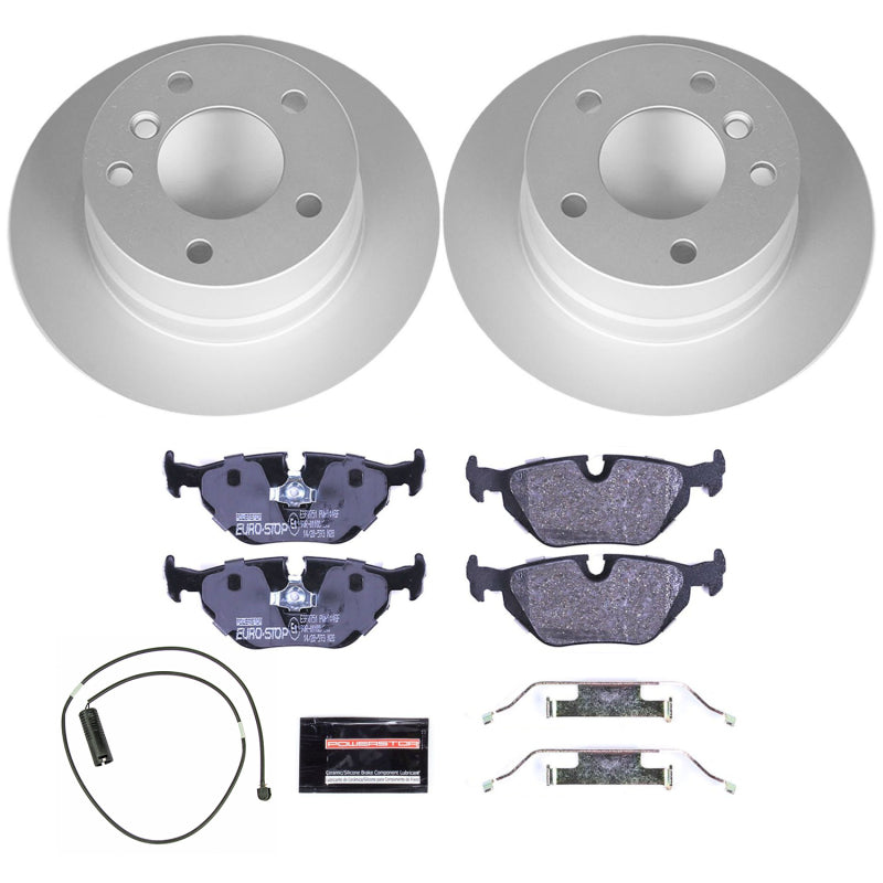 Power Stop 96-02 BMW Z3 Rear Euro-Stop Brake Kit Brake Kits - OE PowerStop