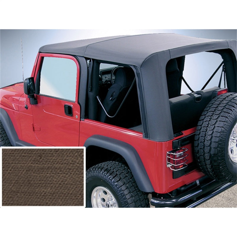 Rugged Ridge XHD S-Top Khaki Clear Windows 97-06TJ Soft Tops Rugged Ridge