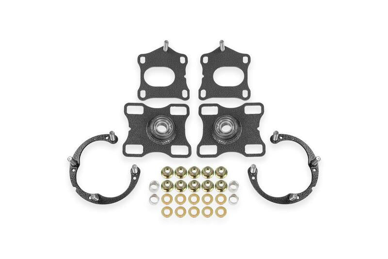 BMR Suspension 11-14 Ford Mustang Caster/Camber Plates - Black Hammertone Shock Mounts & Camber Plates BMR Suspension