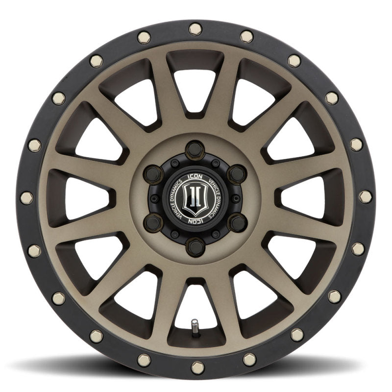 ICON Compression 17x8.5 6x5.5 0mm Offset 4.75in BS 106.1mm Bore Bronze Wheel Wheels - Cast ICON