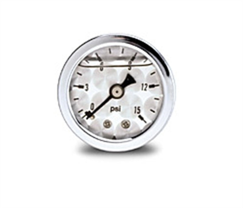 Russell Performance 15 psi fuel pressure gauge machine face (Liquid-filled) Gauges Russell