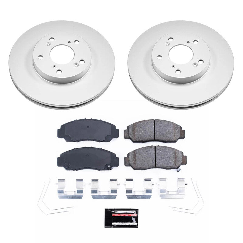 Power Stop 06-11 Honda Civic Front Z17 Coated Brake Kit Brake Kits - Performance Blank PowerStop