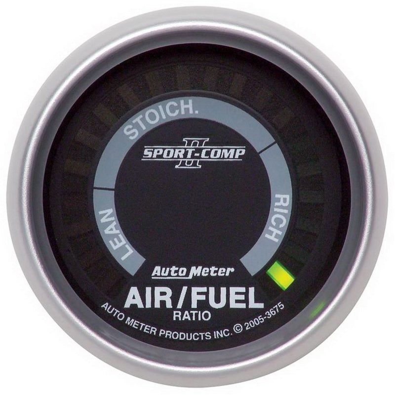 Autometer Sport-Comp II 52mm Lean-Rich Digital Air/Fuel Ratio Narrowband Gauge Gauges AutoMeter
