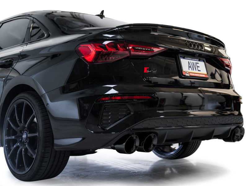 AWE Tuning 22-24 Audi 8Y S3 Touring Edition Exhaust - Diamond Black Tips Catback AWE Tuning
