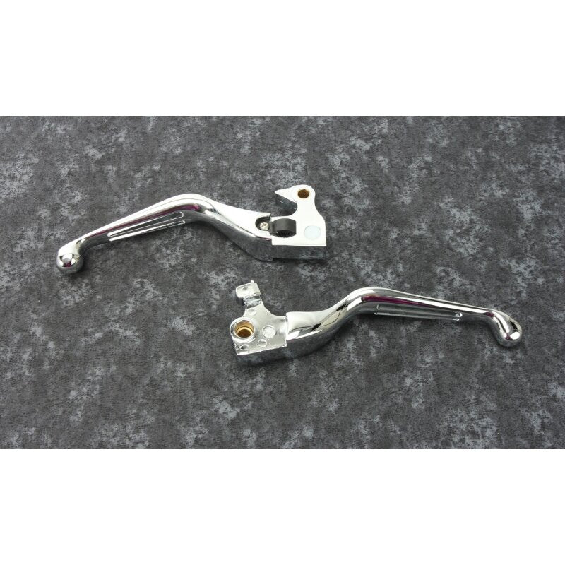 Bikers Choice 04-13 XL Chrome Slotted Lever Set Levers Bikers Choice