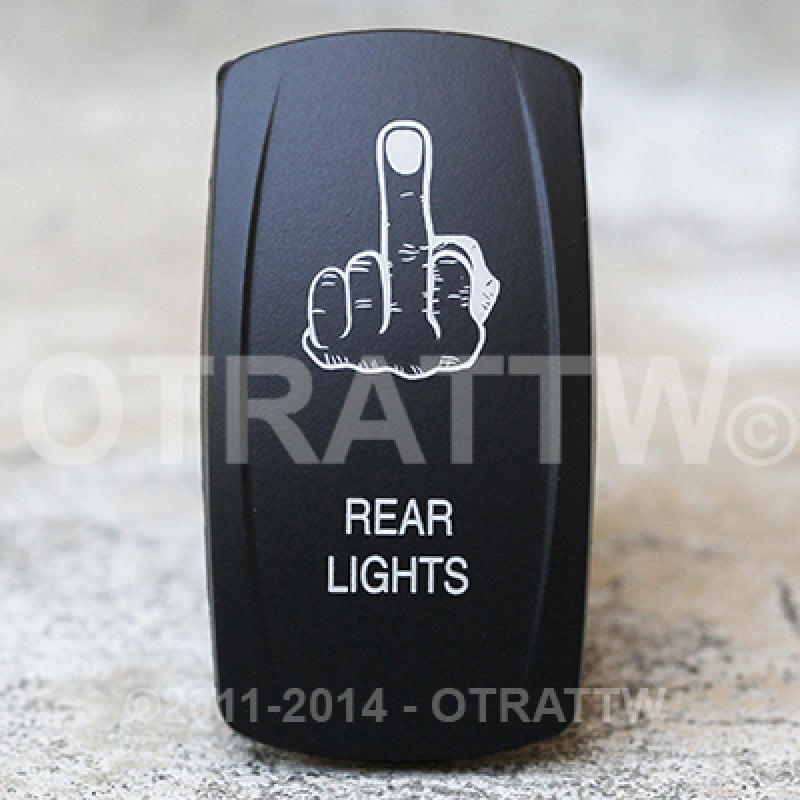 Spod Rocker Rear Lights using middle finger graphic Switch Switch Panels SPOD